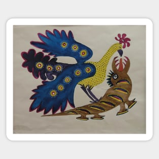 peacock and crocodile 1937 - Margaret Preston Sticker